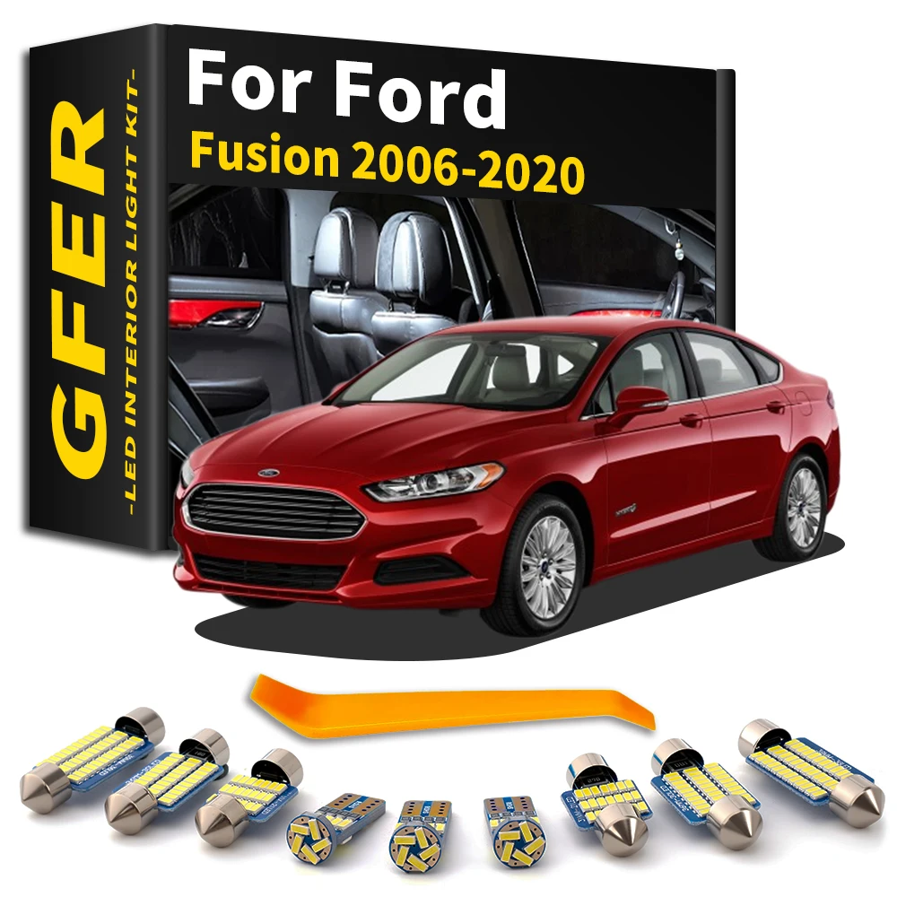 GFER No Error LED Interior Light Kit For Ford Fusion MK3 MK4 MK5 2006- 2013 2014 2015 2016 2017 2018 2019 2020 Auto Accessories