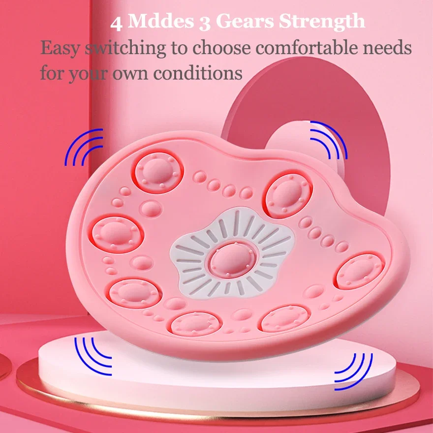 Breast Massage Pads with Hot Compress Wireless Vibration Breast Enhancement Instrument Massage Chest Pump Red Blue Light Therapy