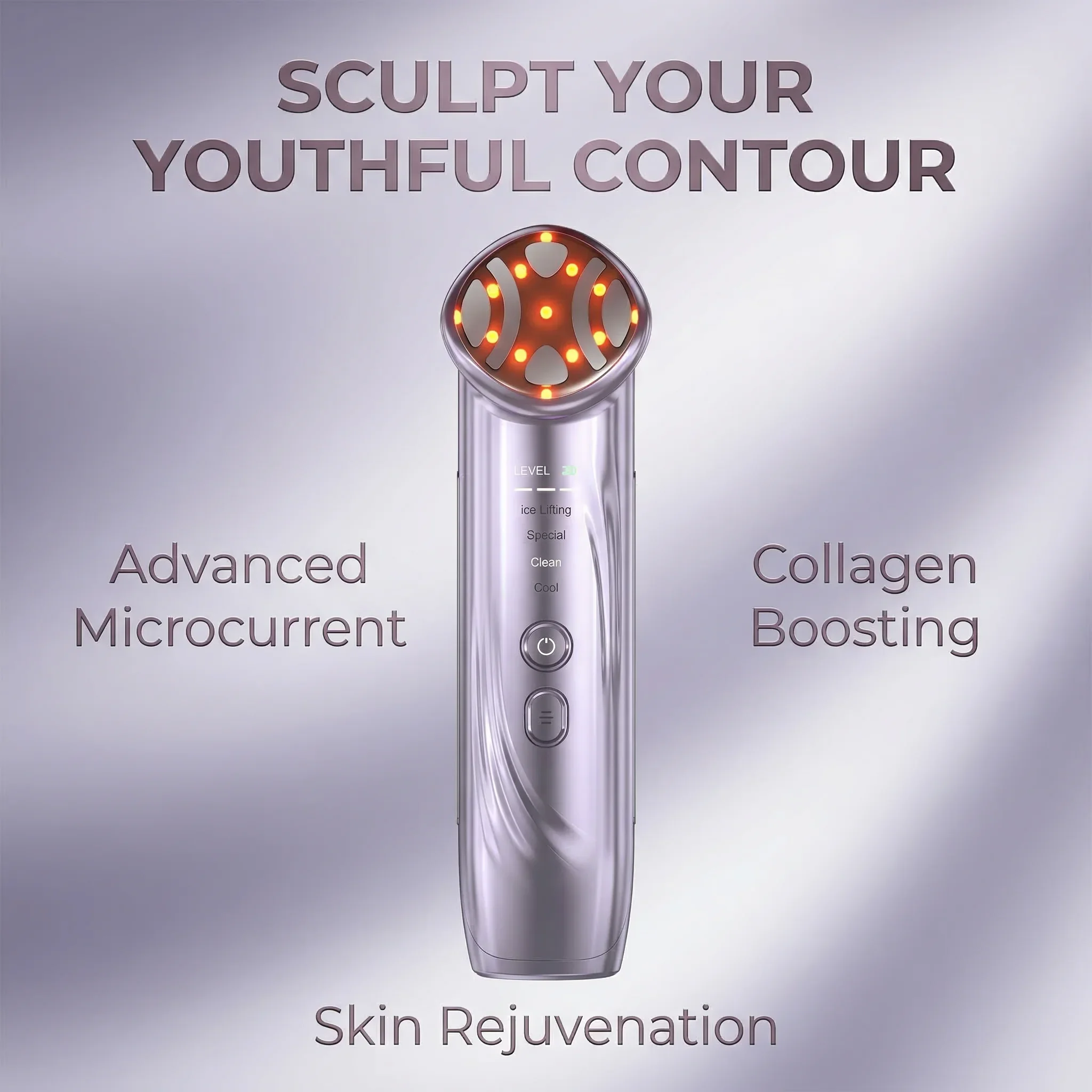 New EMS Microcurrent Beauty Device - Facial Red Light Skin Rejuvenation, Toning and Firming Multi-functional Home Beauty Instrum
