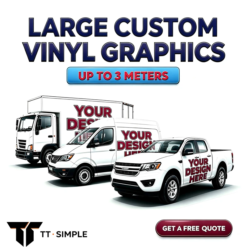 Large Custom Outdoor PVC Vinyl Wrap Sticker Up to 3M,Business Logo Vehicle Graphics,Waterproof UV Laminated ,Free Design Preview