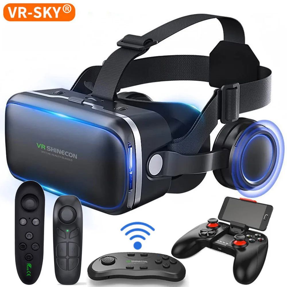 

VR Helmet 3D Glasses Smartphone Smart Goggles Virtual Reality Headset Video Game Viar Binoculars G04E 6th Generation