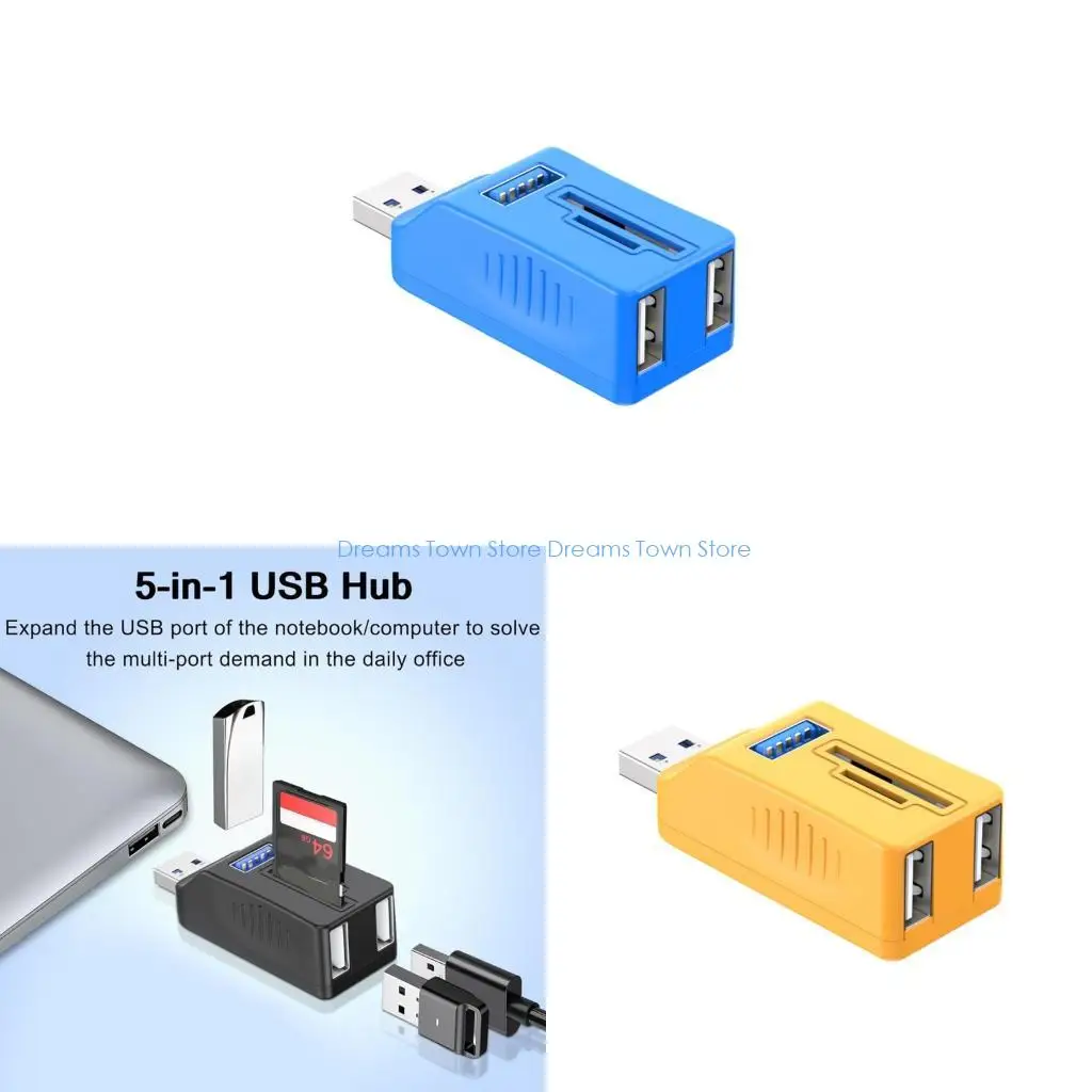 

HX6A 5 Port USB3.0/USB2.0+Type C Extender Splitter Box For PC Laptop Card Reader