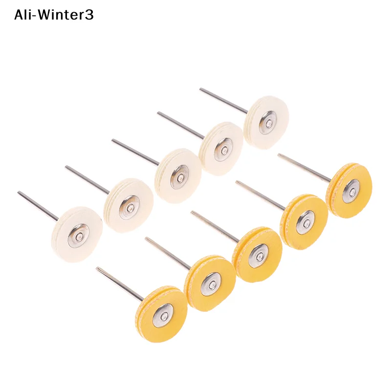 

(YY) 5 шт. Новые 2025 года, 2,35 мм, тканевые круги для полировки ювелирных изделий с ручкой, желто-белые, вращающиеся, аксессуары для инструментов