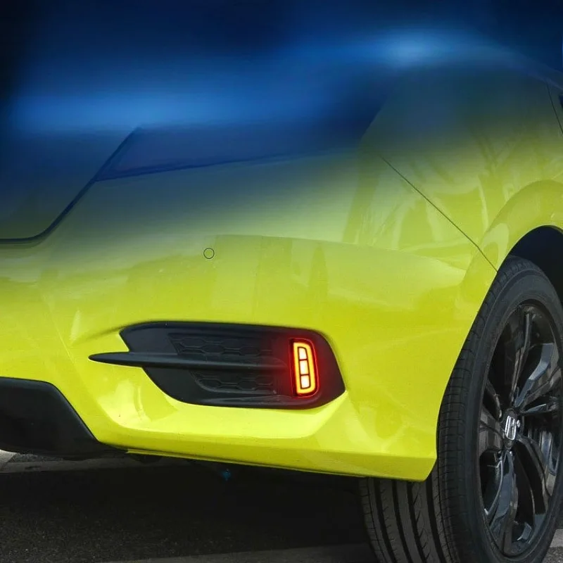 لهوندا سيفيك 2016-2020 2 قطعة الضوء المحيطي الخلفي تعديل المصد الخلفي عاكس ضوء القيادة ضوء DRL ملحقات المصابيح الفرامل