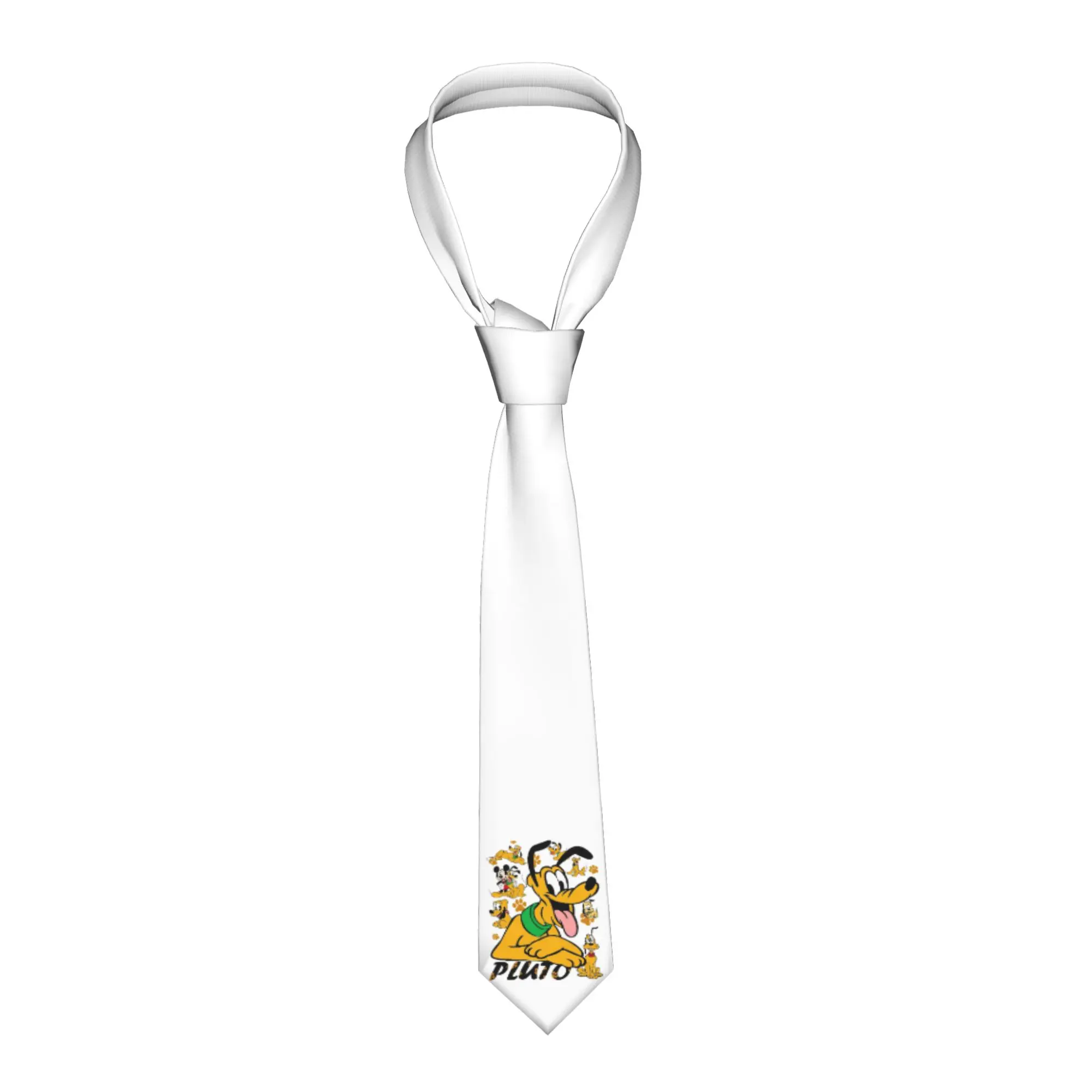 

Персонализированный галстук с Микки Маусом и Плуто для мужчин, модный шелковый деловой галстук с мультяшными персонажами собак