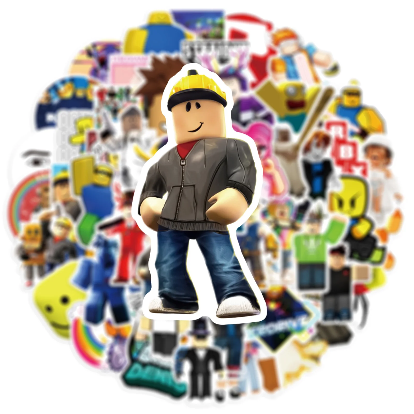 50pcs Roblox Unique Waterproof Vinyl Graffiti Stickers Decals For Laptop Skateboard Helmet Water Bottle Luggage Kids Teens Fans view 6