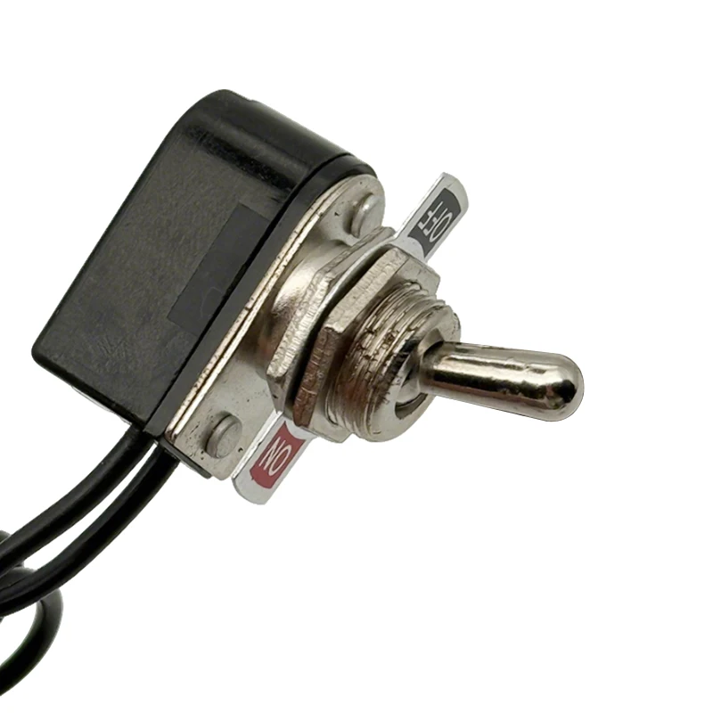 SPST Toggle Switch 12mm Cutout Rocker Contacts Switch ON-OFF Toggle with Wire 6A/125V  Electric Guitar Switch Momentary