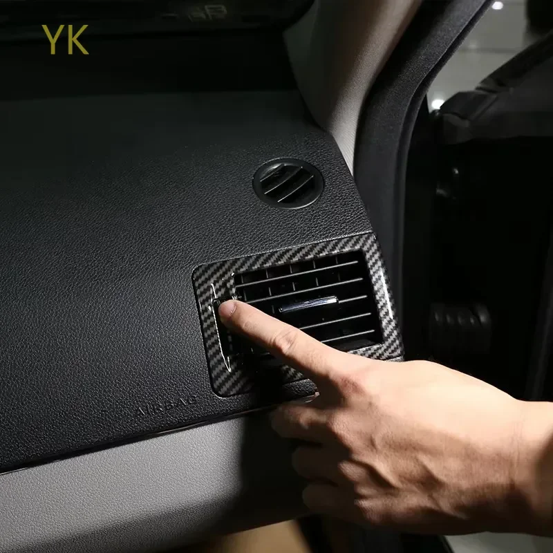 

For Mercedes Benz C Class W204 2007-10 ABS Carbon Fiber Car Dashboard Air Conditioning Vent Frame Trim Interior Car Accessories