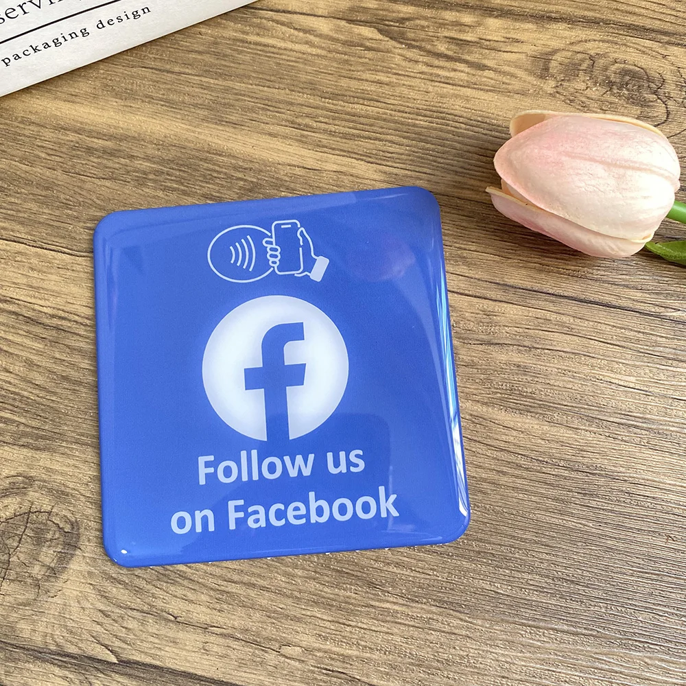 Imagem -04 - Epoxy Square Nfc Contact Card para Social Media Assinar para Instagram Facebook Instagram Rápido Rápido 393