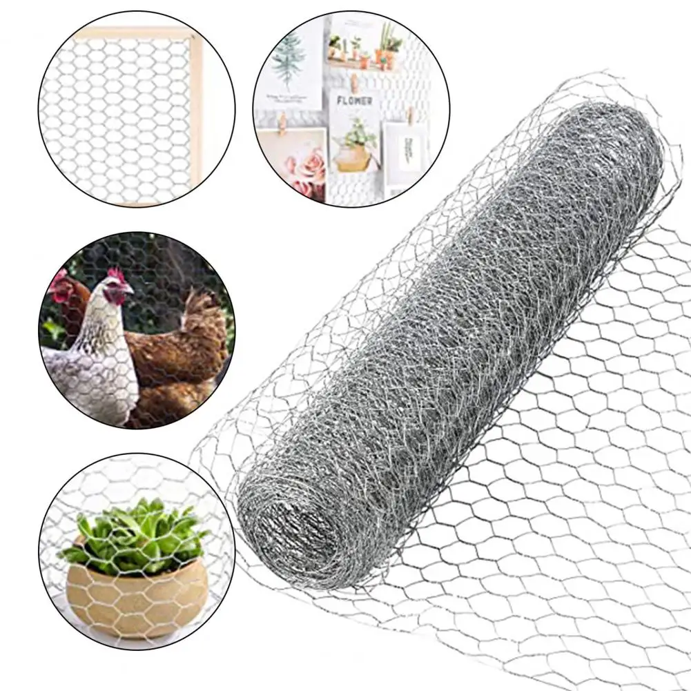 10m Wire Mesh Large Size Hexagonal Design Chicken Wire Fence Solid Hinder Squirrels Netting Wire Hot Galvanizing Gardening Net