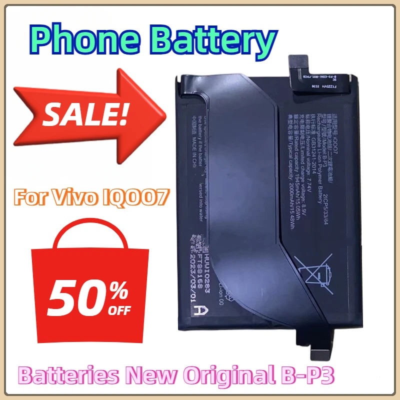 

For Vivo IQOO 7 , IQOO7 Legend V2049A I2009 Replacement Batteries New Original B-P3 2000mAh Phone Battery