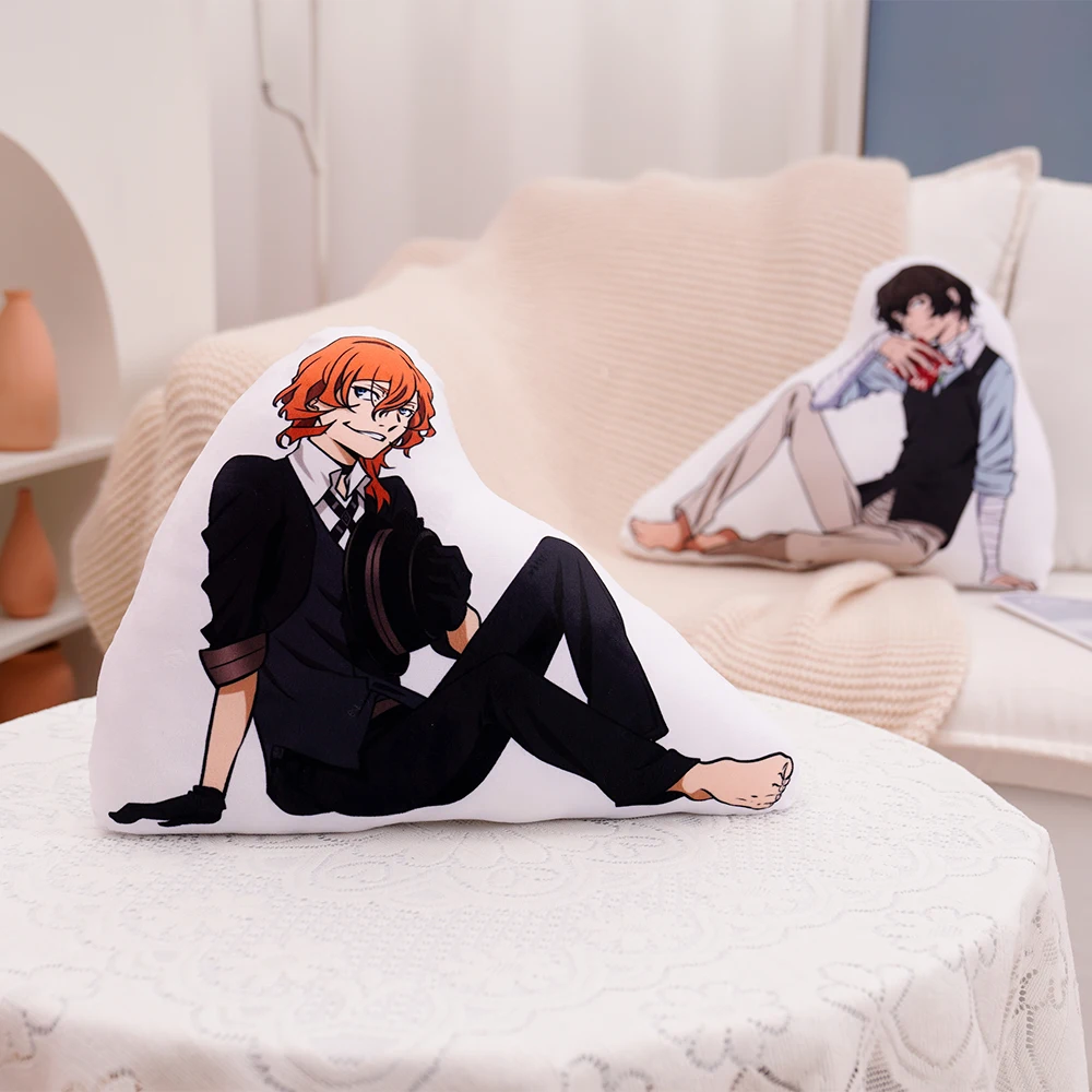 45cm lindo Bungo Stray Dogs peluche juguete Anime cojín Akutagawa Atsushi Dazai Chuuya peluches almohada decorativa para regalo de cumpleaños