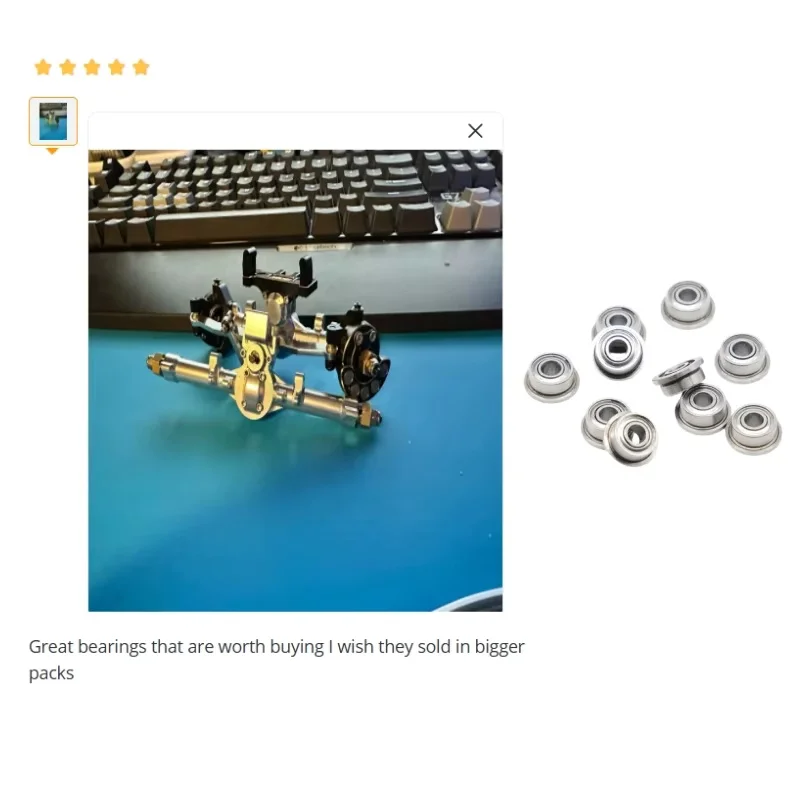 10 Stück MF682ZZ Flanschlager 2 x 5 x 2,3 mm MF682 für RC-Modell Flanschlager ABEC-7 F692ZZ 2 x 6 x 3 mm F695ZZ 5 x 13 x 4 mm F6700ZZ 10 x 15 x 4 mm – Detail 9