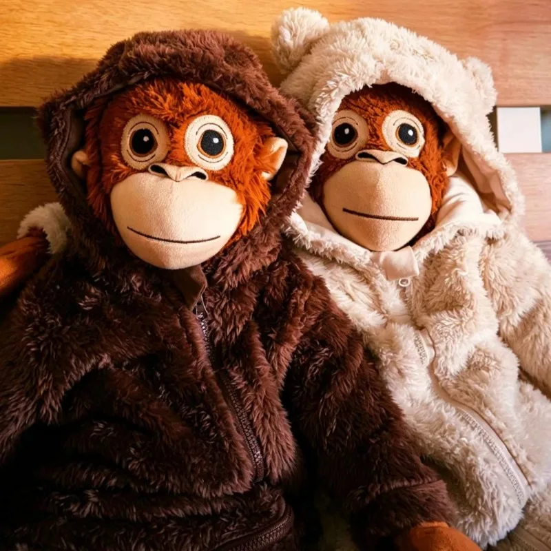 Peluche de Gorila de Dibujos Animados de 60 CM, Juguete de Peluche de Orangután Súper Suave, Muñeco de Mono, Compañero para Dormir, Regalo de Cumpleaños para Niños
