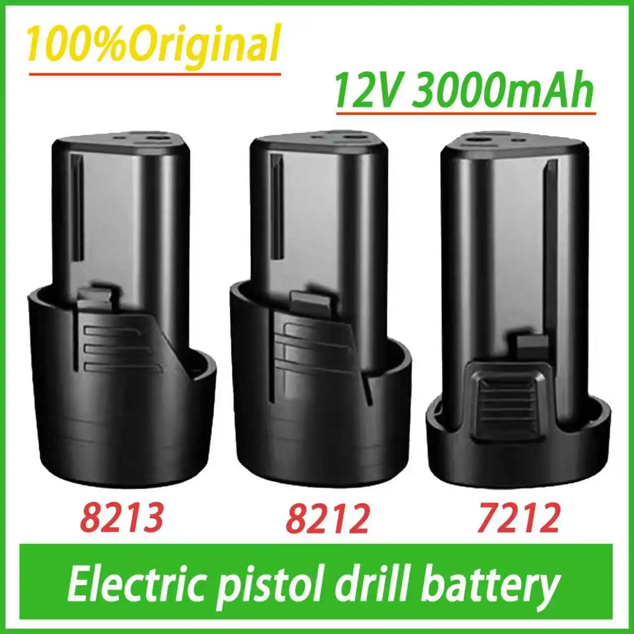 

100% original 12V 3000mAh cordless screwdriver battery electric pistol drill universal rechargeable lithium micro angle grinder