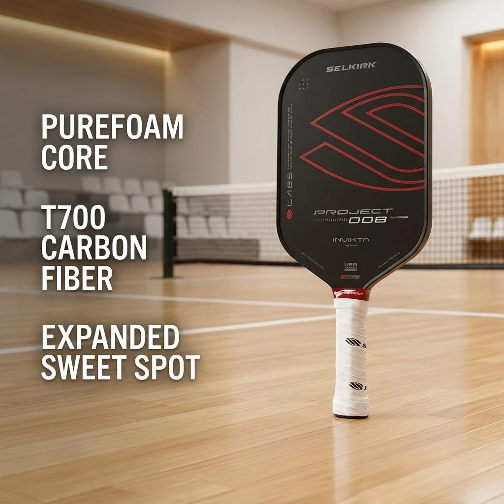 

Selkirk LABS Project 008 Invikta Pickleball Paddles T700 Raw Carbon Fiber Thermoformed Foam Core for Beginner Daily Training Use