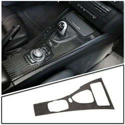 For BMW M3 E92 E93 2007-2013 Soft Carbon Fiber Car Central Console Gear Shift Panel Cover Car Interior Accessories