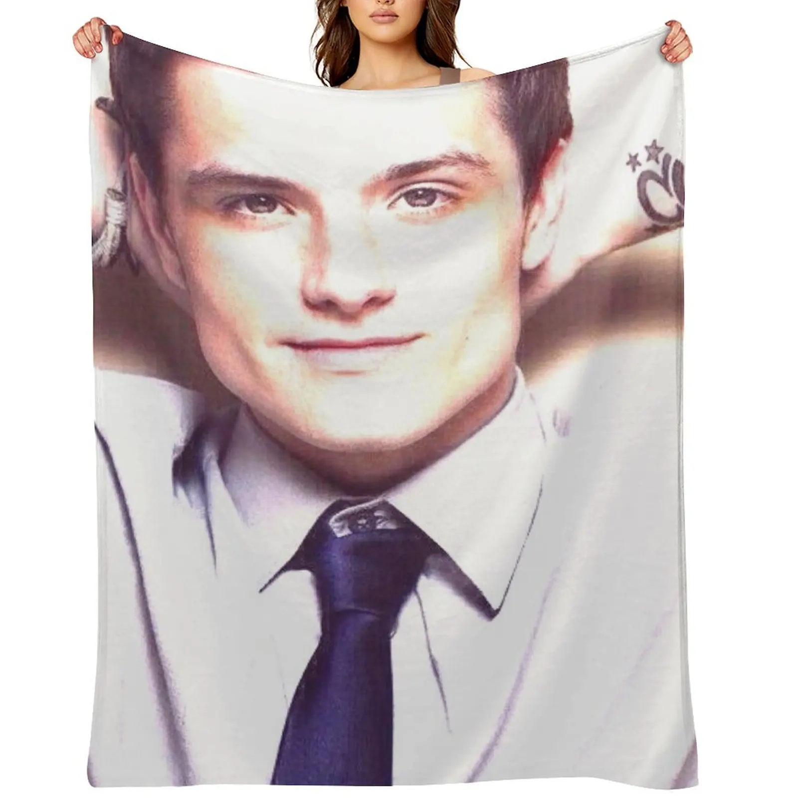 

Josh Hutcherson Whistle Meme Throw Blanket Summer Beach Stuffeds Soft Big Blankets