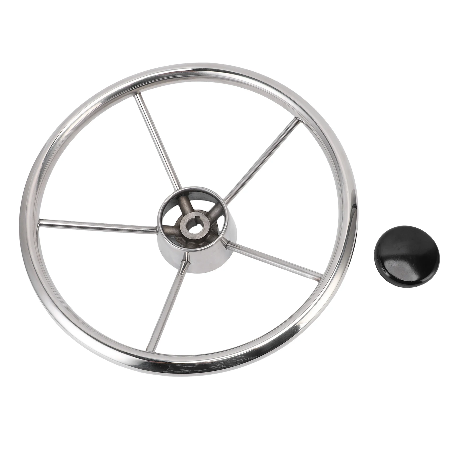 

Новый 13,5-дюймовый 5-спицевый руль для лодки в стиле Destroyer из нержавеющей стали, классический модный морской руль для яхты