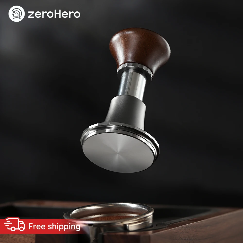 zeroHero 5 Sword Tamper 58.5mm 90Deg Auto Level Constant Force Ripple Base Anti Shake for Espresso Machine Home Barista Brew Set