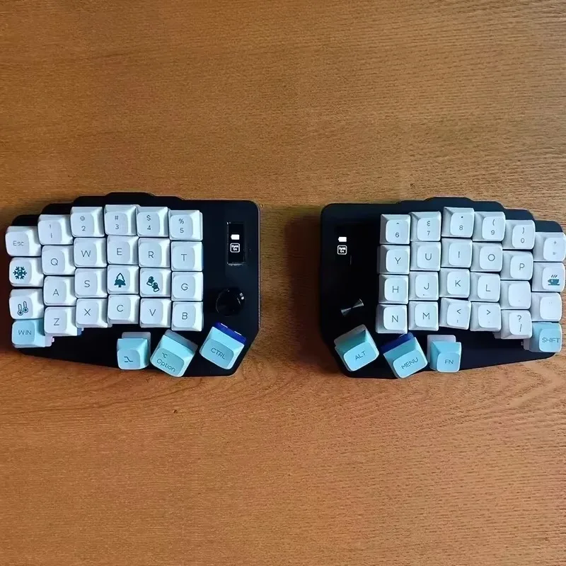 Split Mechanical Keyboard 54-key Layout Hot Plug 2.4G Single-mode VIA Key Change Customized Office Gaming Mechanical Keyboards