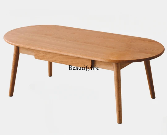 Nordic Solid Wood Coffee Table Simple Multifunctional Living Room Furniture Japanese Small Apartment Tea Table