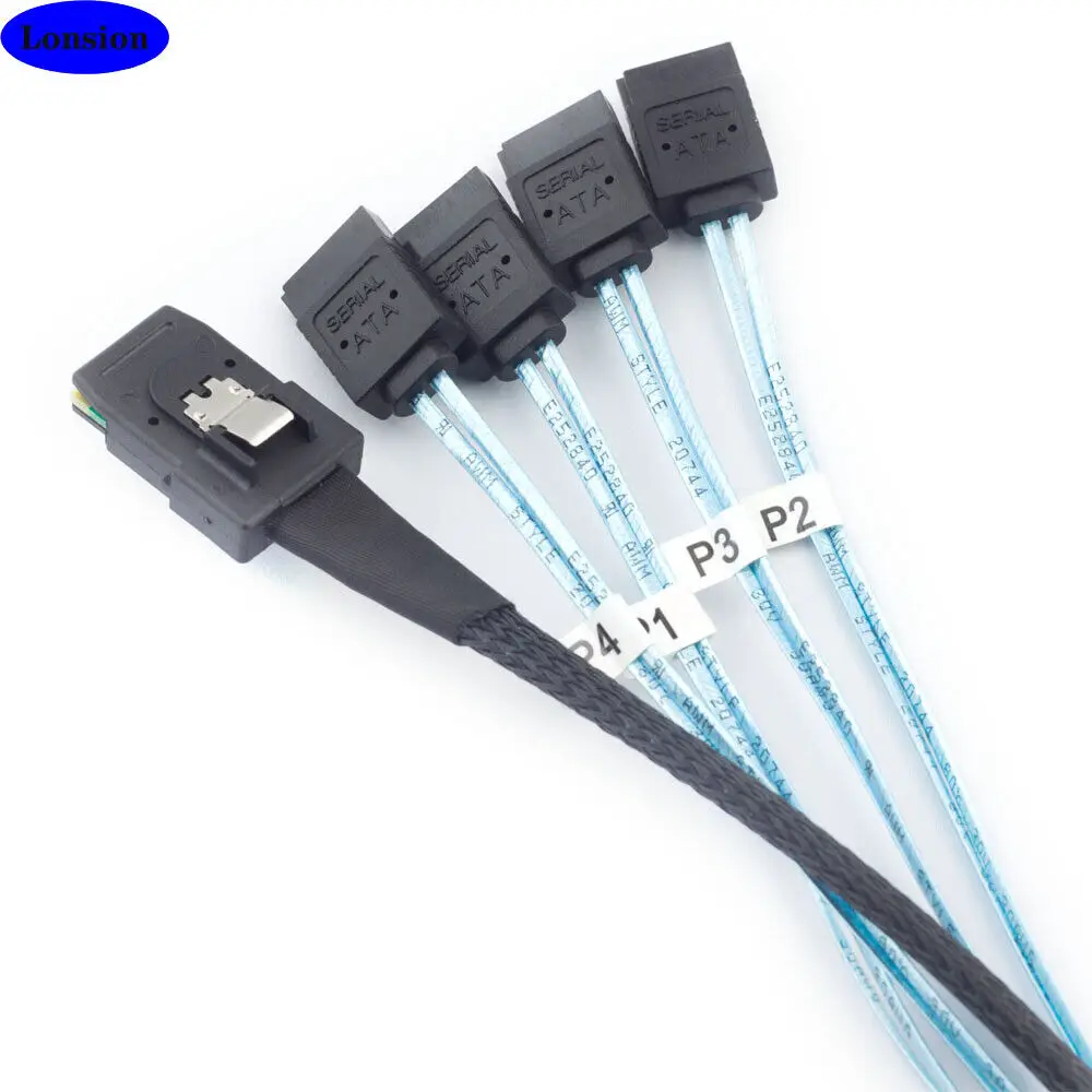

MINI SAS SFF-8087 to 4 Ports SATA high-speed connection Cable For server