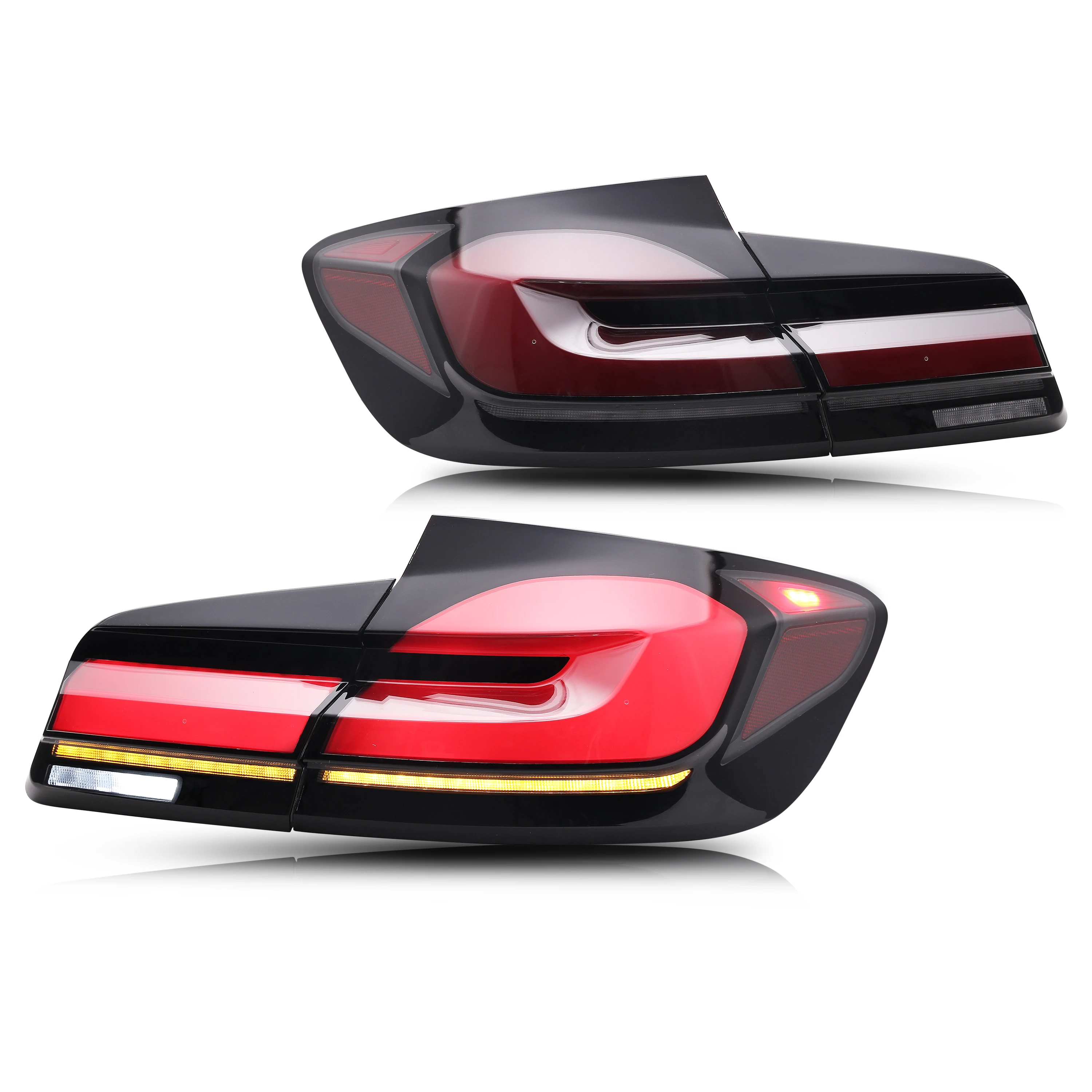 أضواء خلفية LED لسيارات BMW 5-Series 2011-2016 F10 M5 525 528 530 الرسوم المتحركة الديناميكية متتابعة بدوره إشارة مجموعة المصابيح الخلفية #6