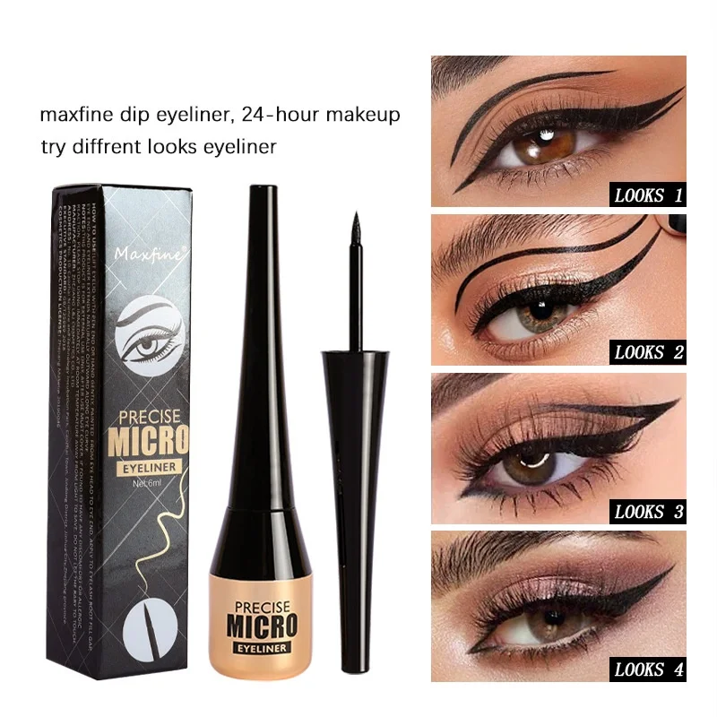 Wasserfester Eyeliner-Stift, schnelltrocknend, permanent, fleckenfrei, matt, geschmeidig, ultrafein, flüssiger Touch-up-Eyeliner, Kosmetik_voghion.com