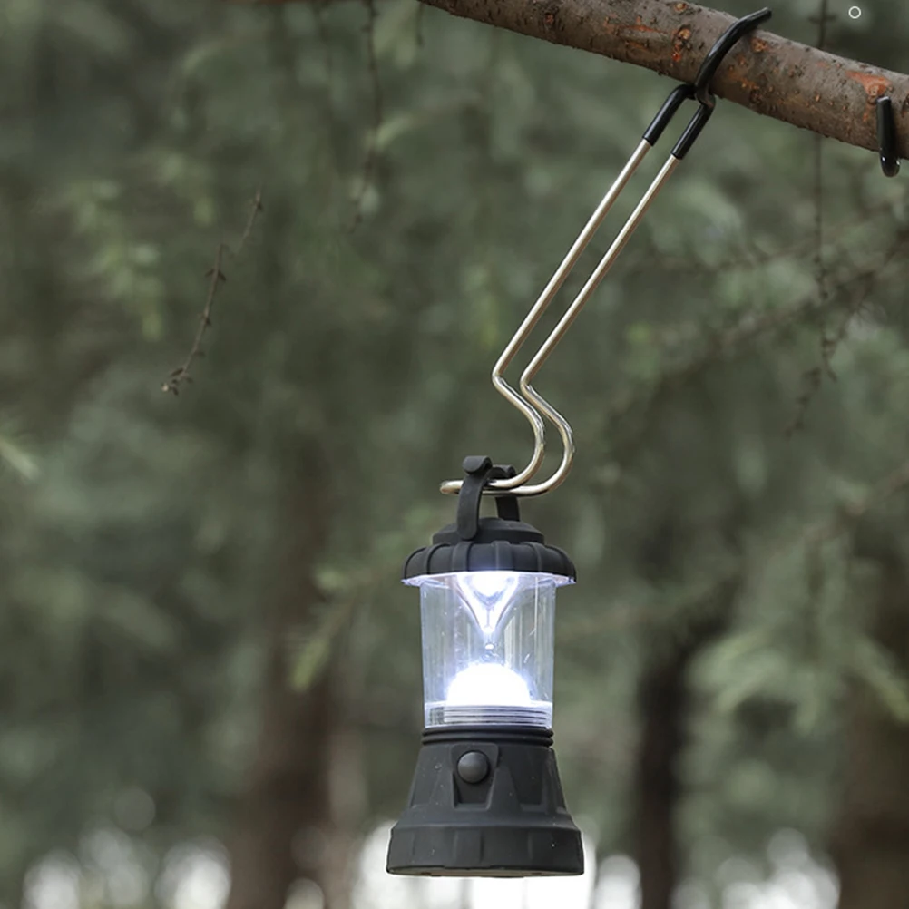

Stainless Steel Rubber Hooks Camping Light Lantern Holder Non Slip Tent Lamp Hanger Outdoor Tools Picnic Travel Hiking