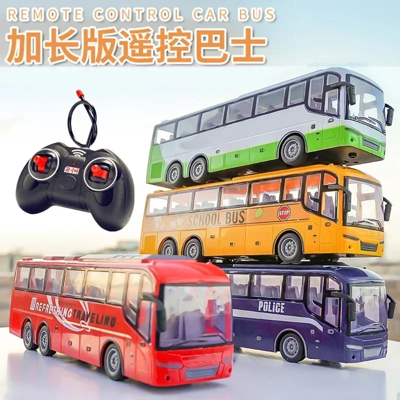 New Electric Wireless Remote Control Bus Lighting Simulation Remote Control Vehicle Model School Bus Tourism Bus Bus Bus