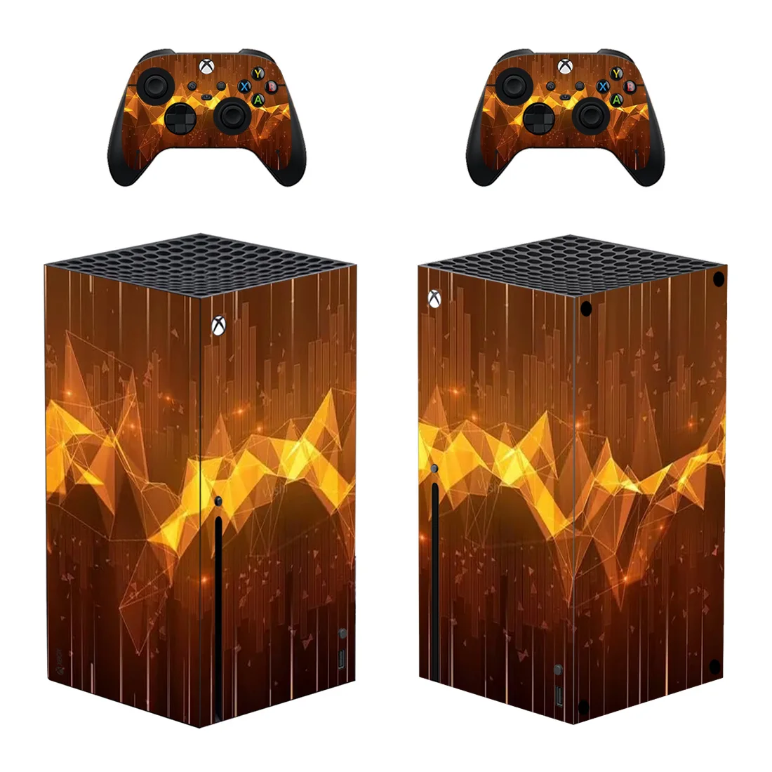 Geometric Fragments Style Xbox Series X Skin Sticker for Console & 2 Controllers Decal Vinyl Protective Skins Style 1