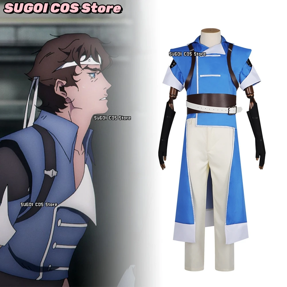 ريتشر بلمونت تأثيري أنيمي Castlevania ليلة زي Cinched الخصر الزي القتالي دعوى لعب الأدوار للجنسين الزي s-3xl