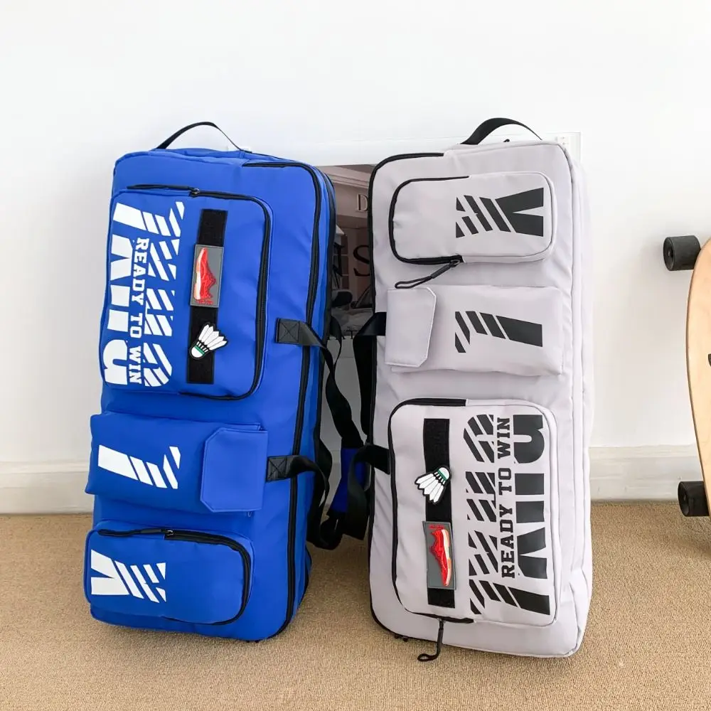 

Large Capacity Badminton Racket Handbag Multifunctional Shoes Compartment Carrying Handbag Waterproof Tennis Shoulder Bag
