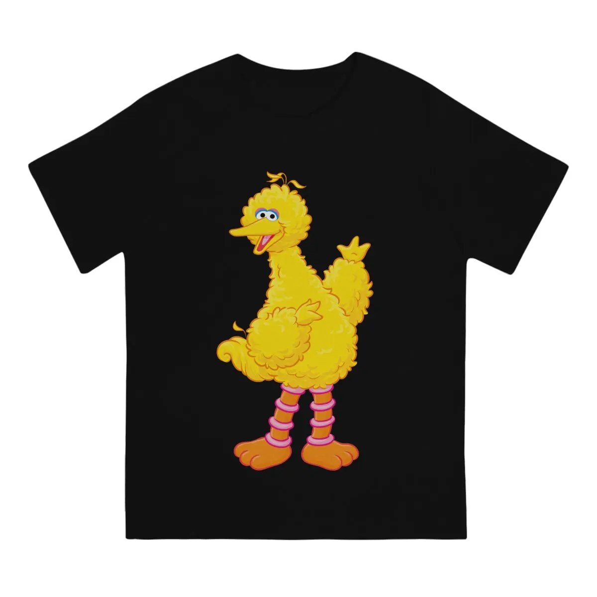 Men Sesame Streets T-Shirt Crewneck Cotton Style Big Bird Hipster Ofertas O Neck Graphic Tshirt