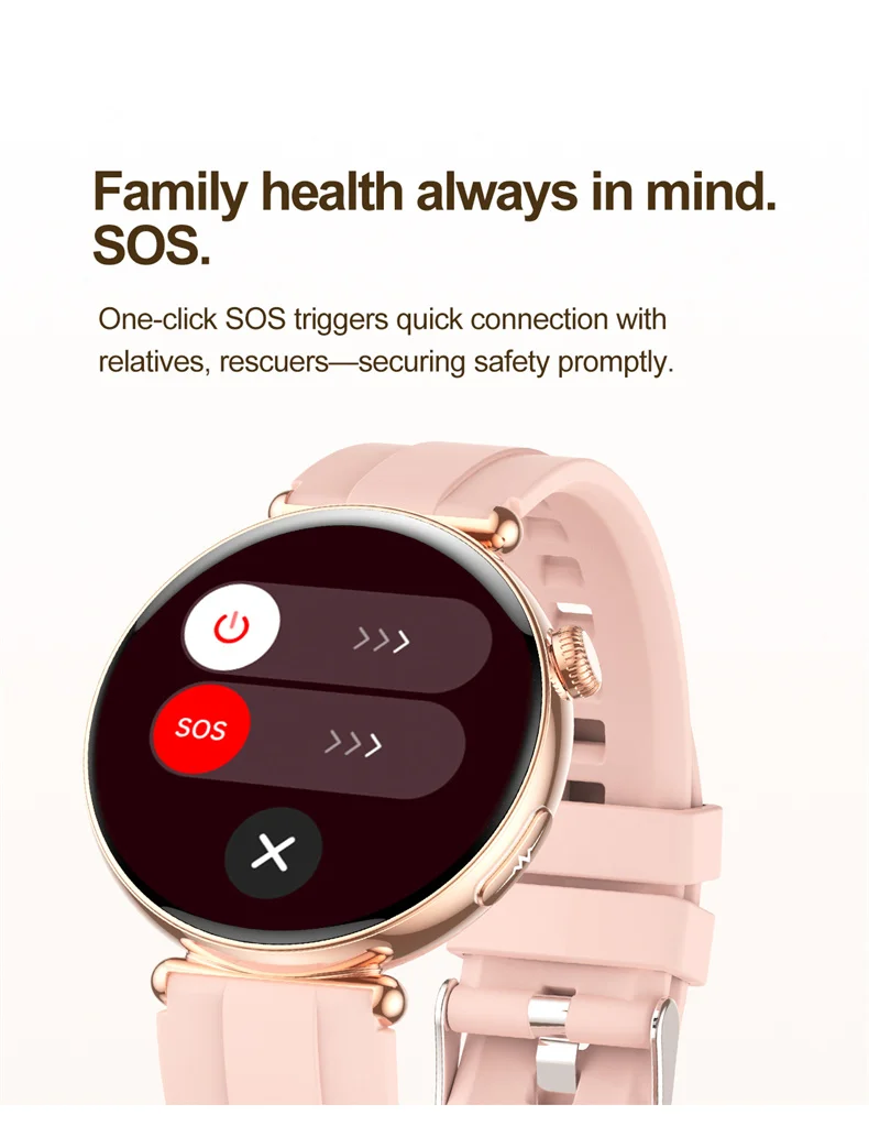 Damen-Smartwatch mit 1,32-Zoll-AMOLED-Bildschirm, Anruffunktion, EKG, Sportuhr, Blutdruckmessung, Mikro-Physikalische Untersuchung, KI-Zifferblatt, Damen-Smartwatch – Detail 20