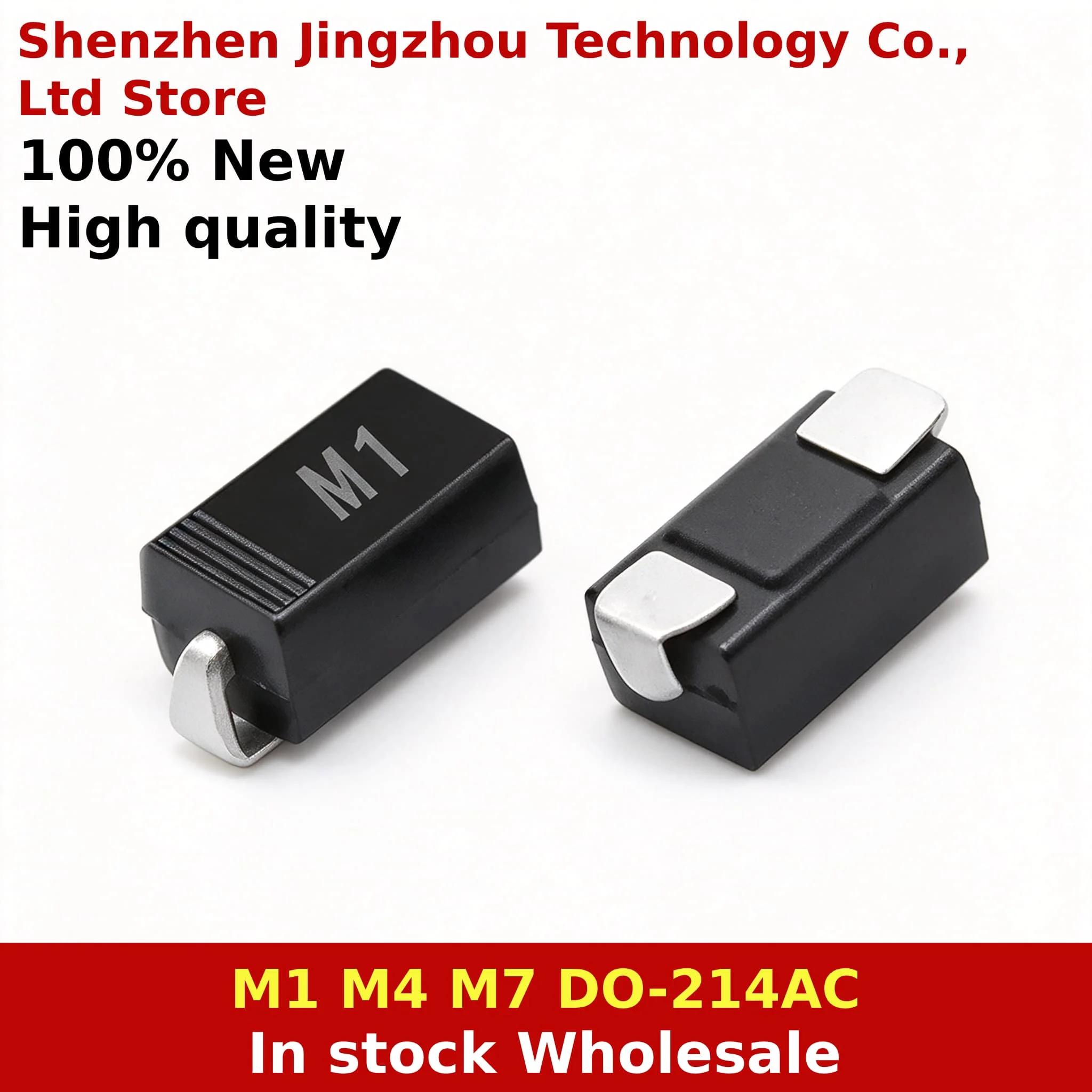 (100PCS) 100% New M4 Fast Recovery M1 M7 SMD Rectifier Diode SMA 1N4001 1N4004 1N4007 DO-214AC In Stock