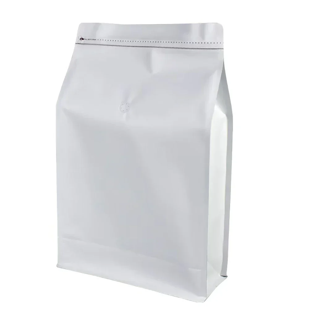 10pcs Resealable 5kg Ziplock Coffee Bean Powder  Aluminum Foil Packaging with Valve Pet Dry Food Flat Botton Storage Bag