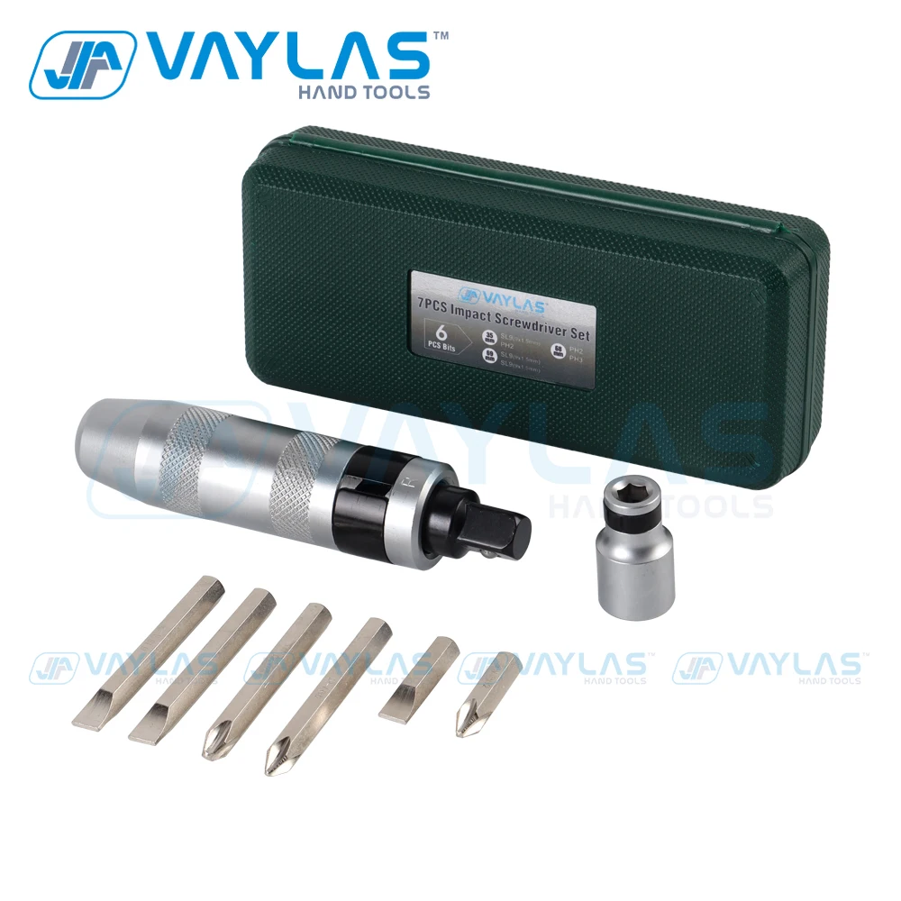 

Impact Screwdriver Set Multi-purpose Heavy Duty Shock Screw Driver Chisel Bits Tools Kit Flat & Philli Screw Extractor Remover