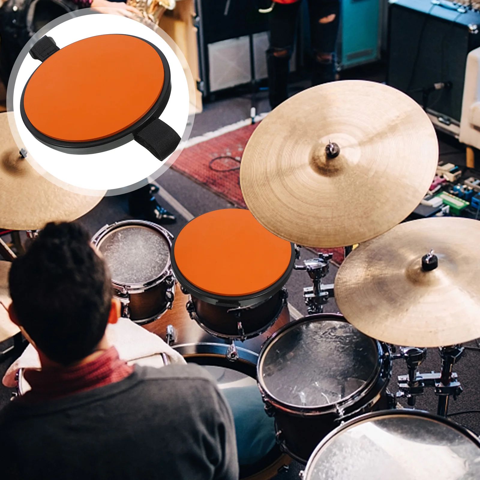

Convenient Dumb Practice Drum Pad Portable Professional Silicone Drum Pad for Practice drum pads drum leg pad