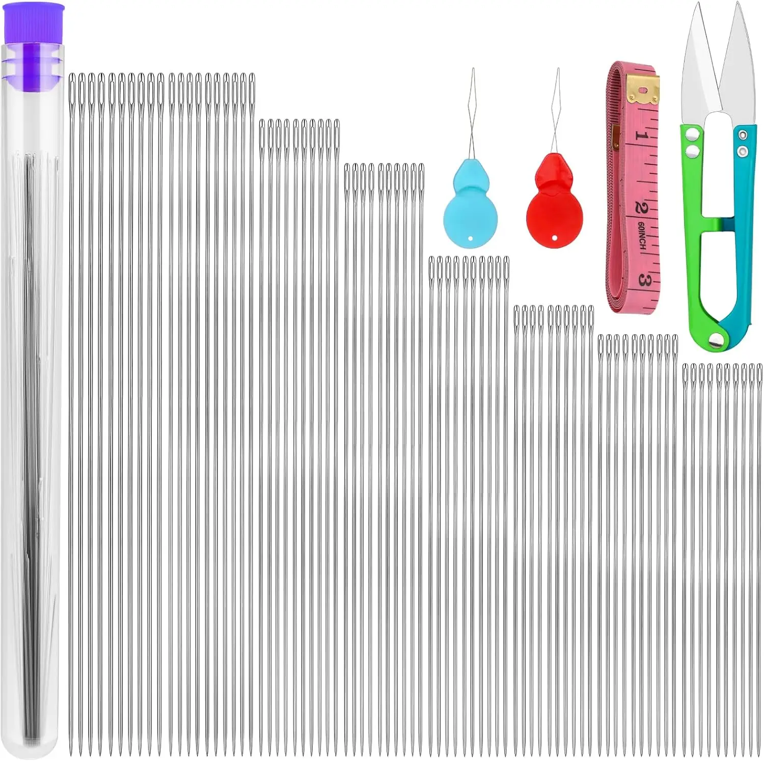 85/102 قطعة مجموعة إبر الديكور طويلة مستقيمة البذور الديكور موضوع التطريز الإبر لمستلزمات صناعة المجوهرات #1