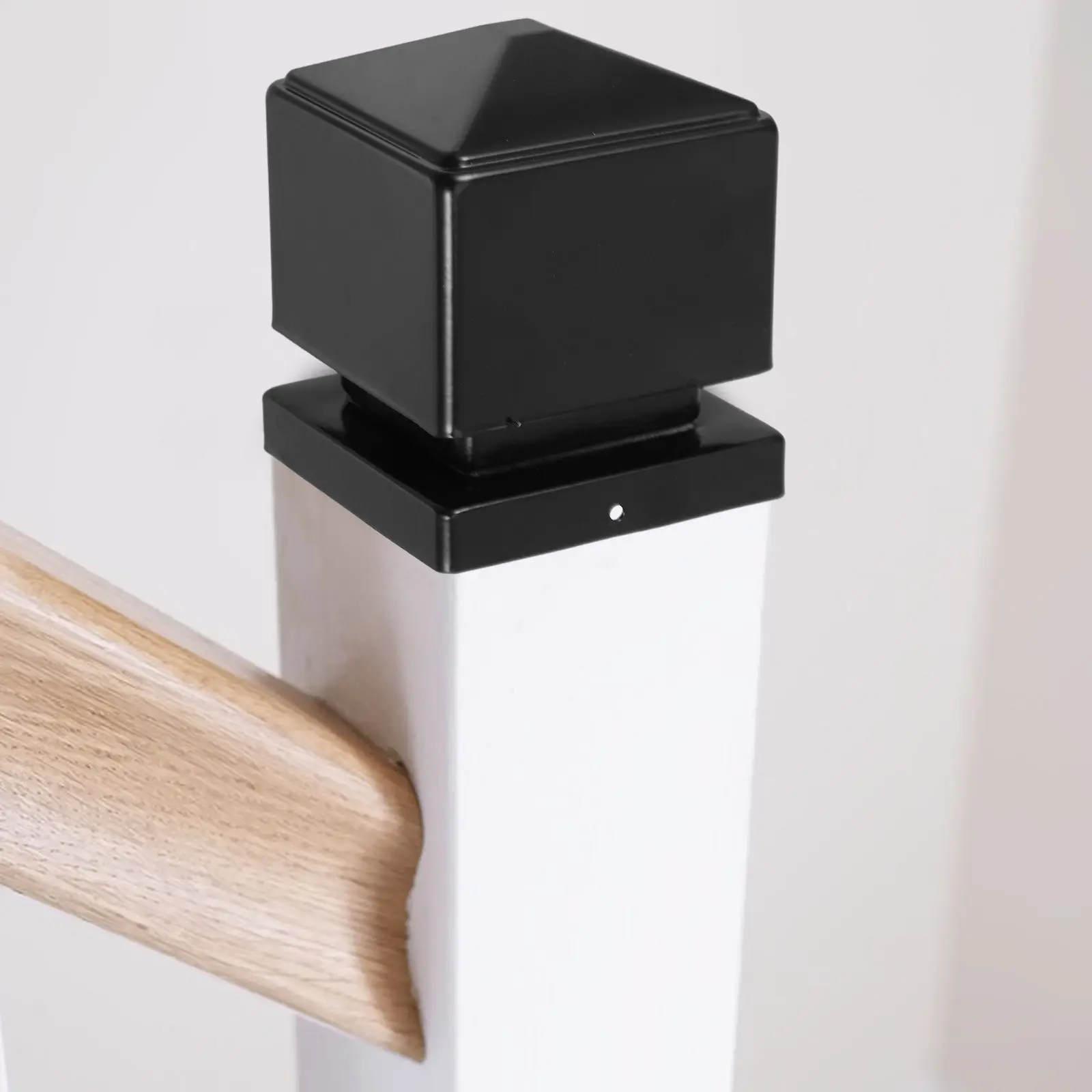 

Черные оцинкованные декоративные колпаки для столбов забора в форме лотоса, защитные накладки для сада, почтовых ящиков, террас, перил, металлических, деревянных и виниловых конструкций