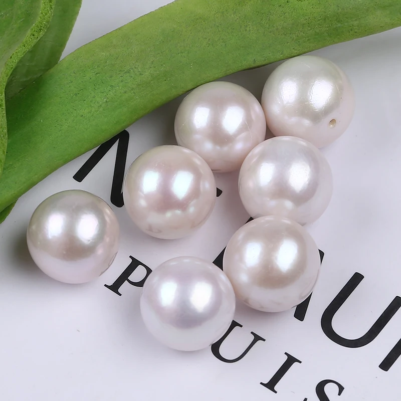 Natural White Color 13-14mm Round Edison Loose Pearls