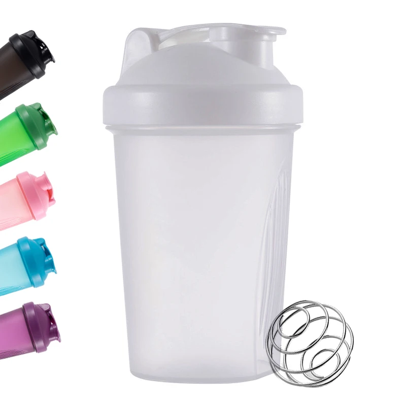 Protein-Shaker-Flasche mit rostfreiem Schneebesen-perfekt für Protein-Shakes und Pre-Workout-bpa-frei-spülmaschinen fest-400ml