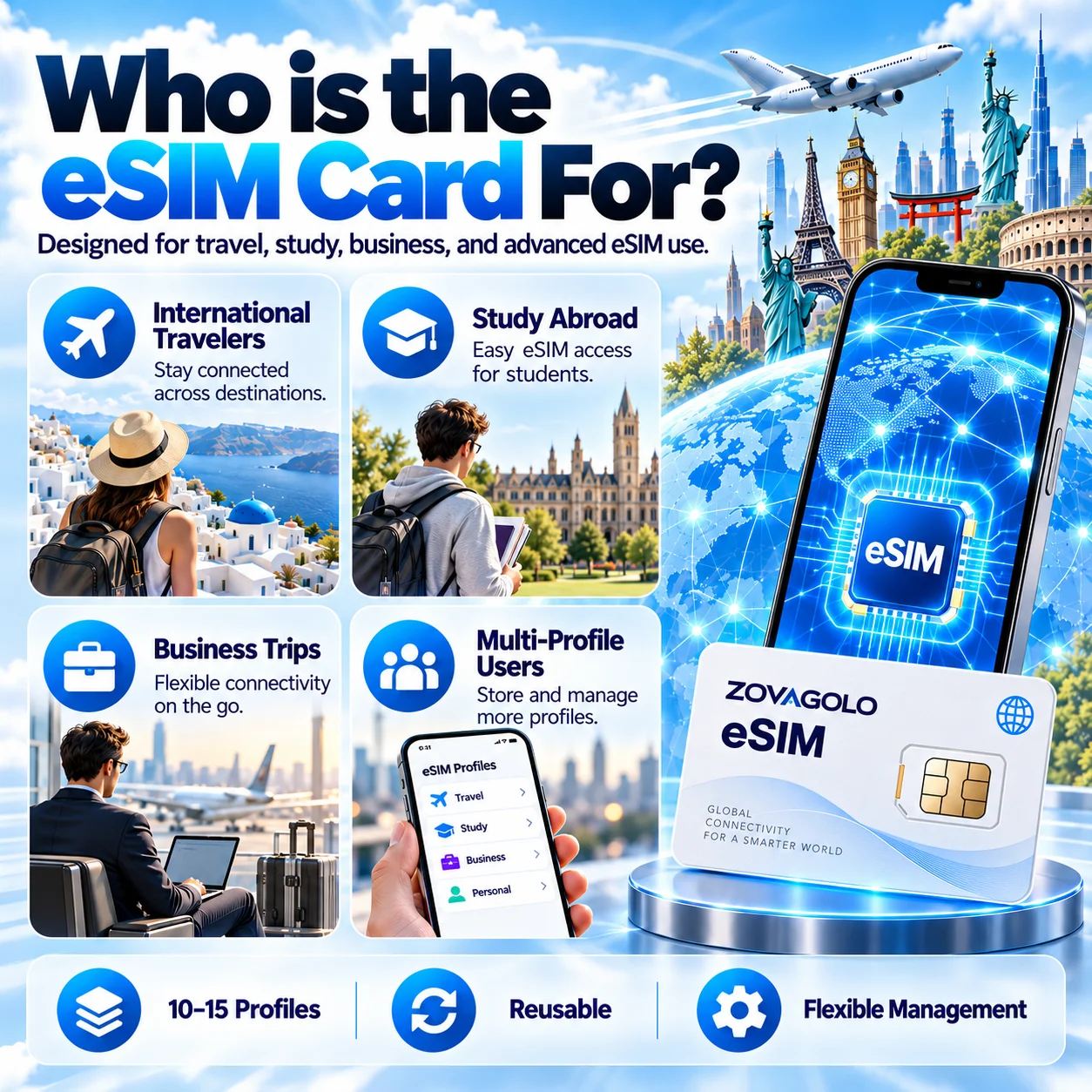 ESIM to SIM Card Converter eUICC Physical eSIM Adapter 10-15 Profiles Reusable SIM Card Programmer Android IPhone PC Travel