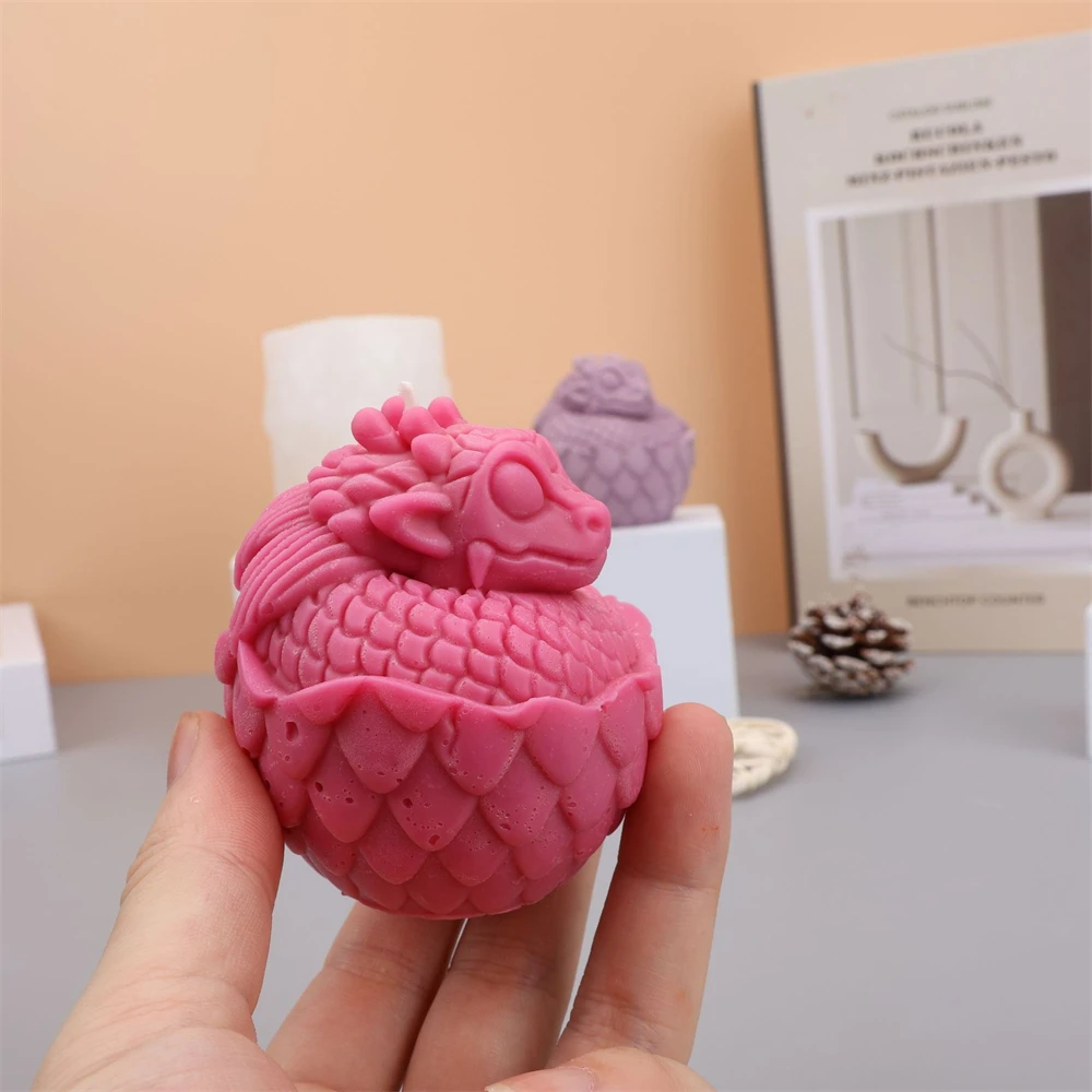 Dinosaur Egg Candle Silicone Mold DIY Handmade Aromatherapy Plaster Epoxy Resin Chocolate Candle Making Mould Home Decor