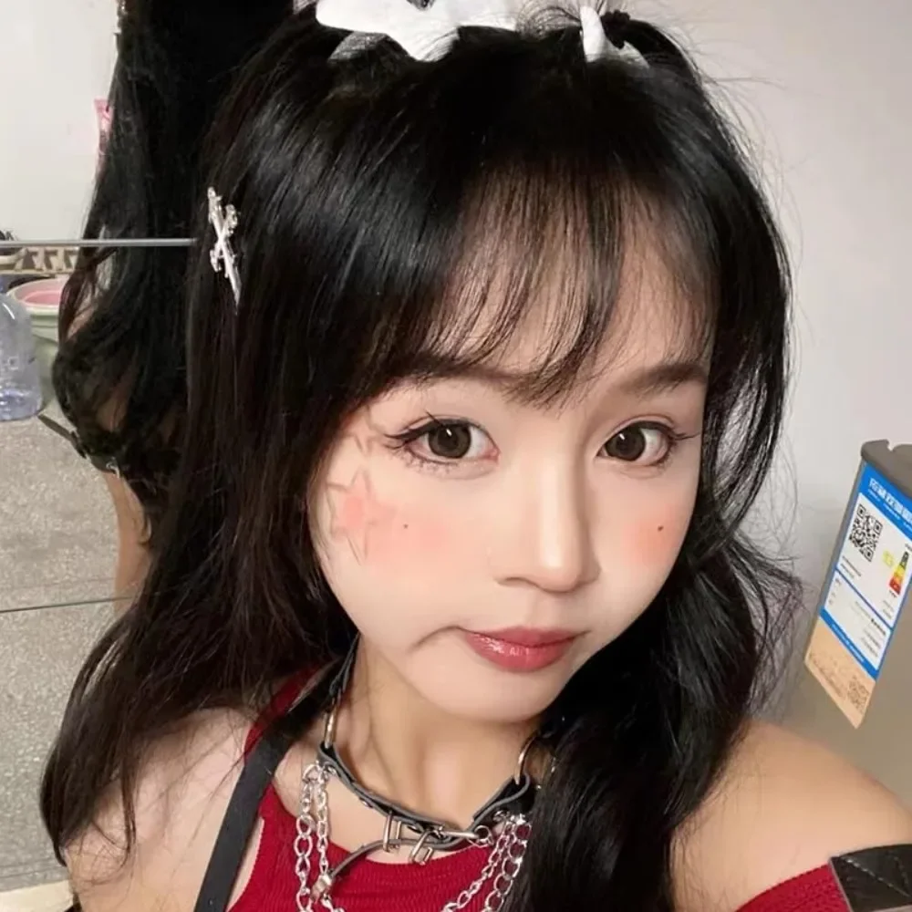 크로스 헤어 클립 할로윈 고스 헤어 액세서리 여성 소녀용 메탈 Y2K 고딕 크로스 바렛 헤어핀 앨리게이터 클립 세트