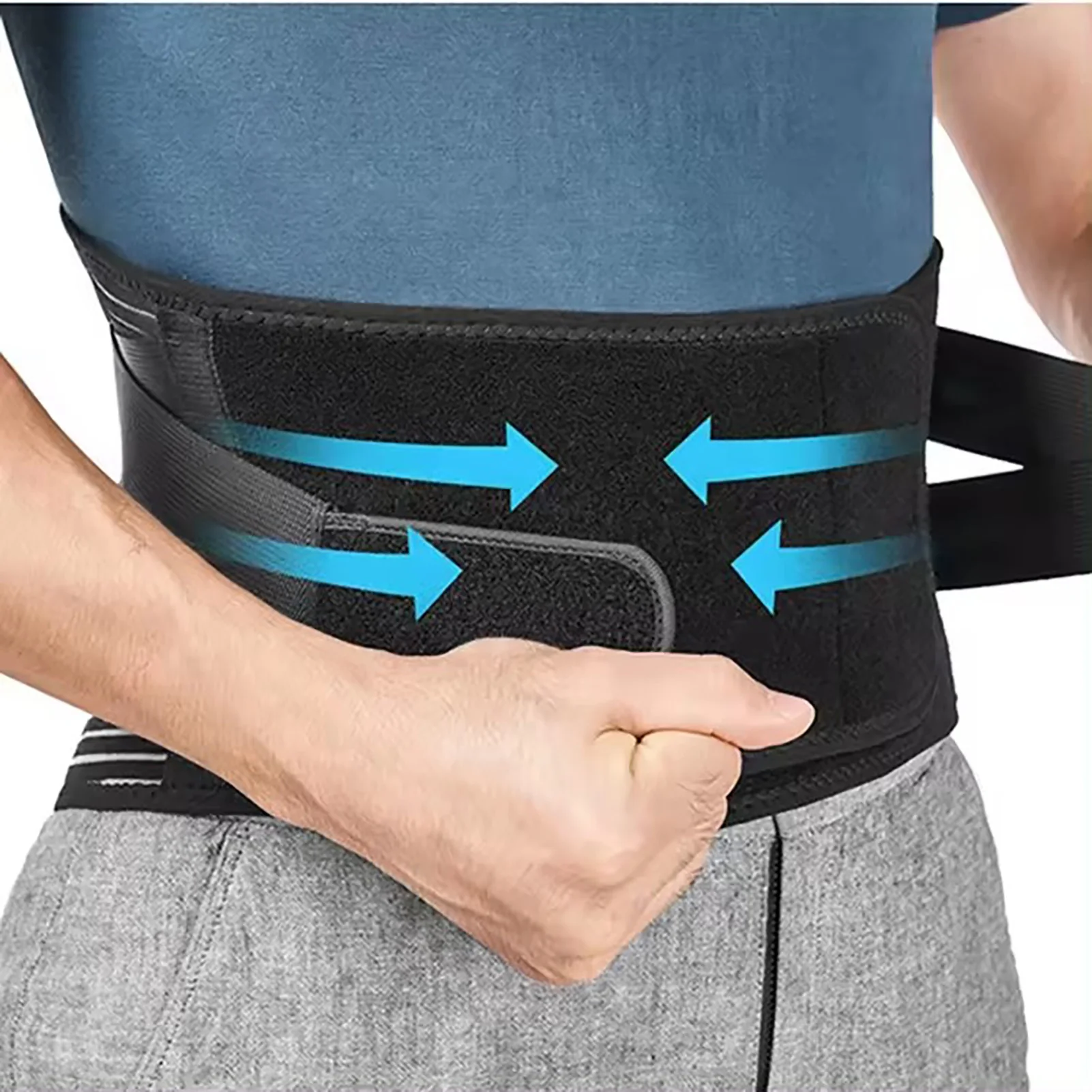 Back Exercise Support Belt With Booster Pad Adjustable Effective Protections Belt Suitable for Jumping Rope