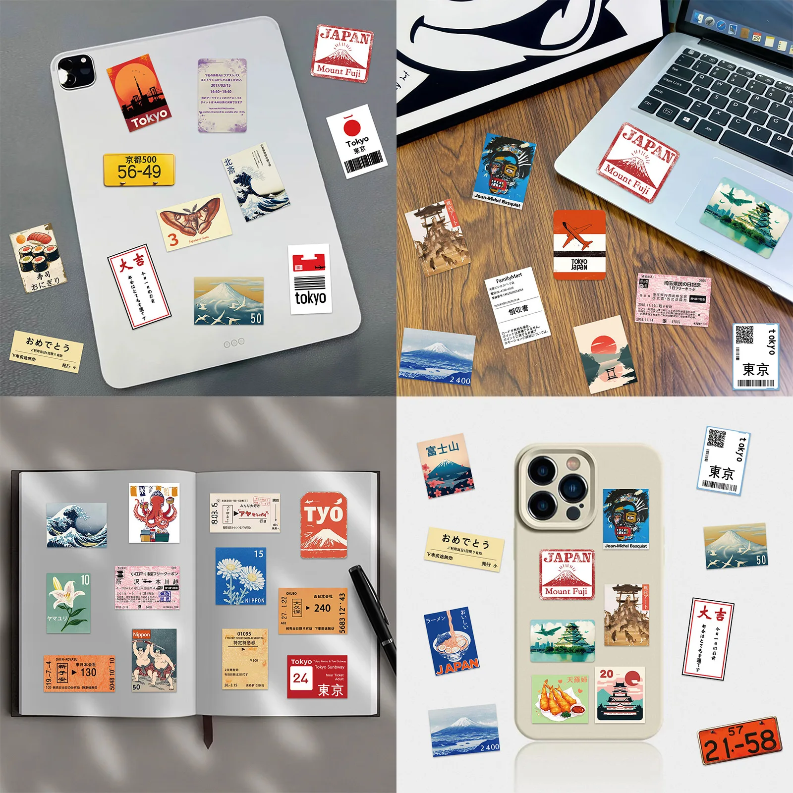 50 stks Japanse Culturele Elementen Reizen Graffiti Stickers Telefoon Gitaar Laptop Notebook Koffer Cup Waterdichte Sticker Kinderen Speelgoed