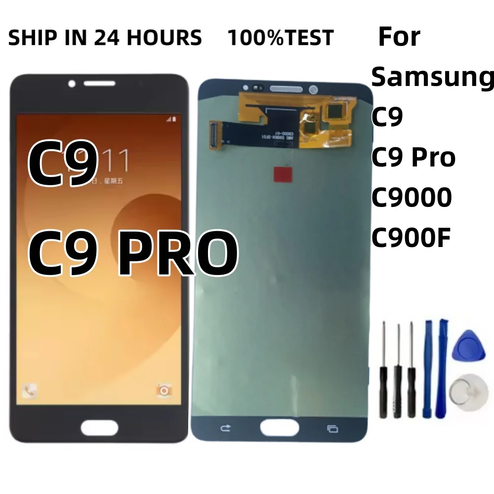 Nuevo 6,0 "Super OLED para Samsung C9 Pro SM-C9000 SM-C900F pantalla LCD montaje de pantalla táctil para pantalla Samsung C9